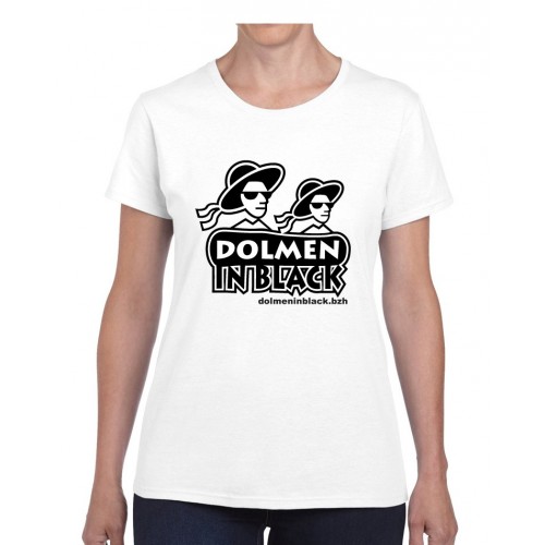Tee-shirt Femme Logo Dolmen in Black Blanc