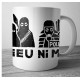 Mug Dolmen in Black ni dieu ni maître blanc