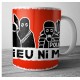 Mug Dolmen in Black ni dieu ni maître rouge