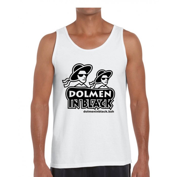 Débardeur Logo Dolmen in Black Blanc