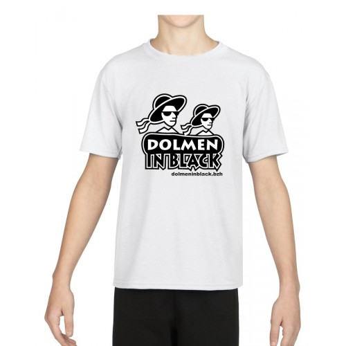 Tee-shirt Logo Dolmen in Black Blanc