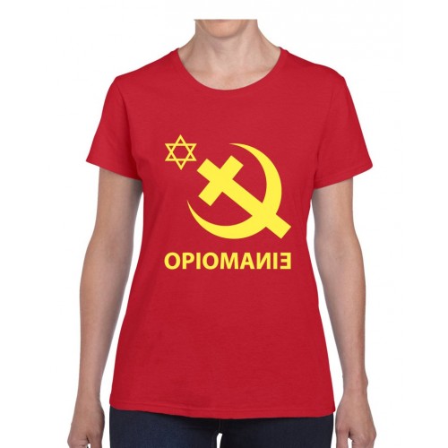Tee-shirt femme DIB "Opiomanie" rouge