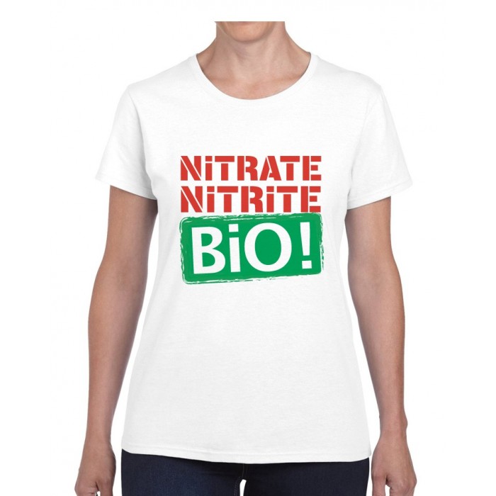 Tee-shirt femme DIB "Bio !" blanc