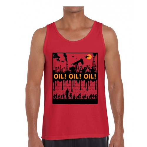 Débardeur homme DIB "Oil ! Oil ! Oil !" rouge